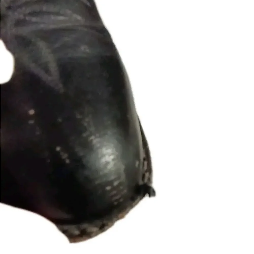 Vintage Dan Post Cowboy Boots Mens 8.5 EW Black Leather Western Cowboy 110J USA